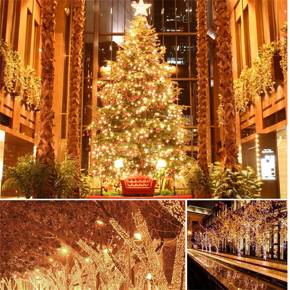 LED String Lights Waterfall Meteor Lights Christmas Lights Wedding Garden Christmas Decoration Outdoor Holiday Decoration