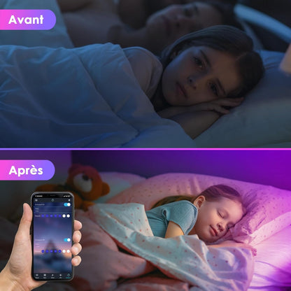 HOVVIDA Ruban LED 10M, 1X10M, 30 Led/Mètre, 24V RVB Bande LED, 300 LED, APP Et Télécommande, Synchronisation De La Musique, Mode Minuterie, Pour Chambre, Salle De Jeux, Fête, Festival