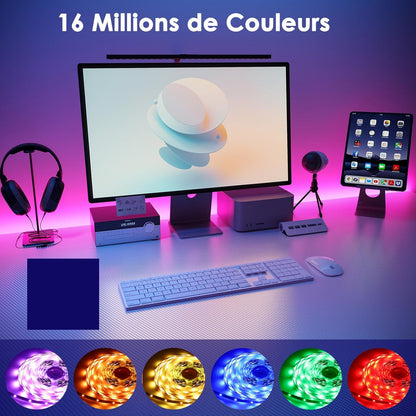 HOVVIDA Ruban LED 10M, 1X10M, 30 Led/Mètre, 24V RVB Bande LED, 300 LED, APP Et Télécommande, Synchronisation De La Musique, Mode Minuterie, Pour Chambre, Salle De Jeux, Fête, Festival
